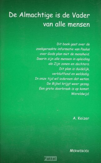 product afbeelding voor: Almachtige is de Vader van alle mensen