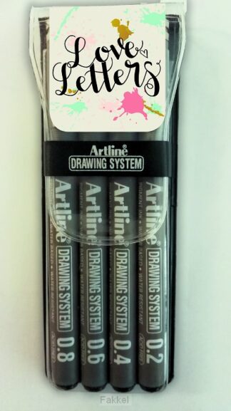 product afbeelding voor: Loveletters pennenset handletteren