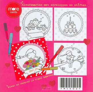 product afbeelding voor: Wenskaart kleur met stift set 4