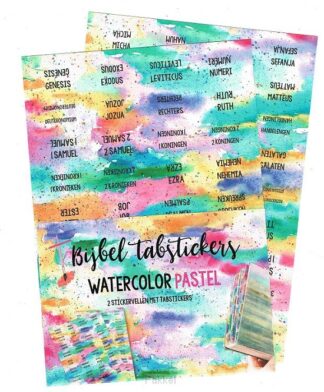 product afbeelding voor: Bijbel tabstickers Watercolor Pastel