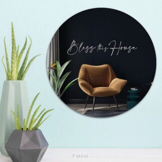 product afbeelding voor: Muurcirkel 'Bless this house' - 30 cm