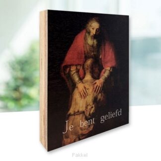 product afbeelding voor: Houtblok je bent geliefd rembrandt 12x15