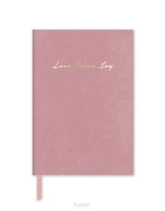 product afbeelding voor: Soft Felt PU Journal Pink Love Peace Joy