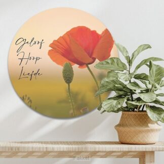 product afbeelding voor: Muurcirkel klaproos Geloof