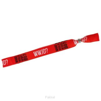 product afbeelding voor: Event-armband WWJD rood