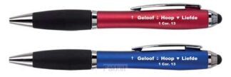product afbeelding voor: Pen Softtouch Rood Geloof Hoop Liefde
