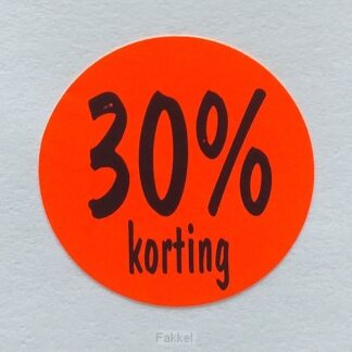 product afbeelding voor: Stickerrol 500 30% korting rond rood