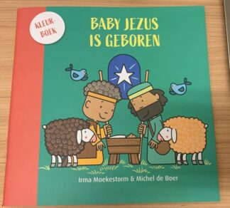 Baby Jezus is geboren kleurboek
