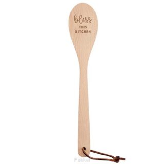 product afbeelding voor: Wooden baking spoon Bless this kitchen