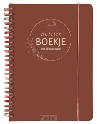 product afbeelding voor: Notitieboekje roodbruin met bijbeltekst