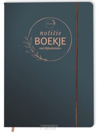 product afbeelding voor: Notitieboekje vintage blauw met bijbelte