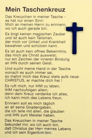 product afbeelding voor: Pocketkruisje duits