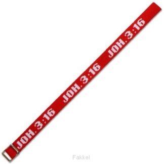 product afbeelding voor: Armbandje joh 3:16 rood