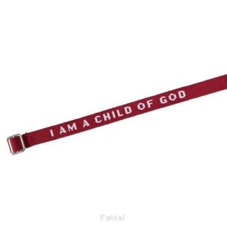 product afbeelding voor: Armbandje i am a child of God rood
