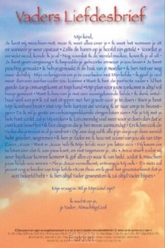 product afbeelding voor: Poster Vaders liefdesbrief groot