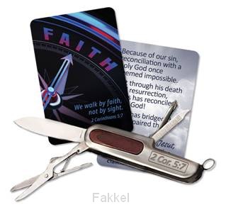 product afbeelding voor: Pocket knife Living by faith