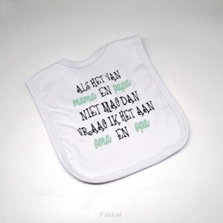 product afbeelding voor: Slabbetje als van mama en papa niet mag