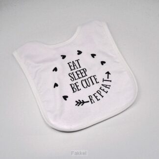 product afbeelding voor: Slabbetje eat sleap be cute