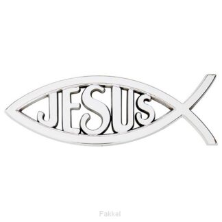 product afbeelding voor: Auto emblem Ichtus Jesus Silver