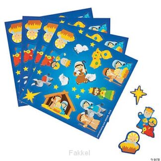 product afbeelding voor: Paper nativity sticker sheets (10) 10x10