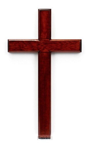 product afbeelding voor: Kruis hang 30cm mahoniehout