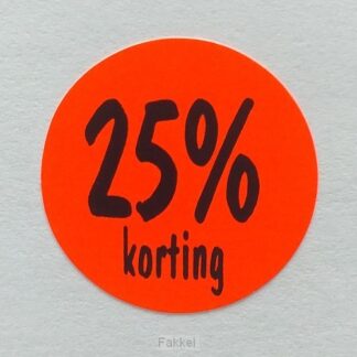 product afbeelding voor: Stickerrol 500 25% korting rond rood