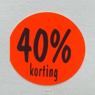 product afbeelding voor: Stickerrol 500 40% korting rond rood