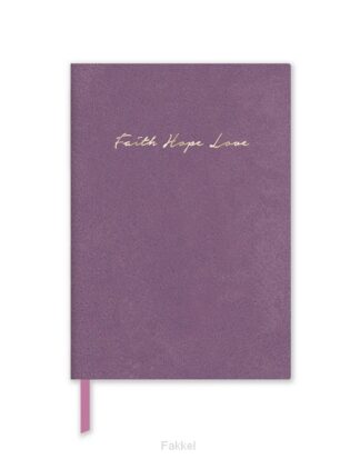 product afbeelding voor: Soft Felt PU Journal Purple Faith Hope L