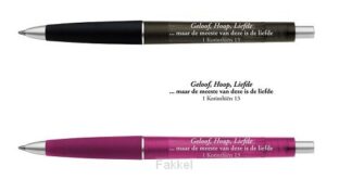 product afbeelding voor: Pen Geloof Hoop Liefde Zwart