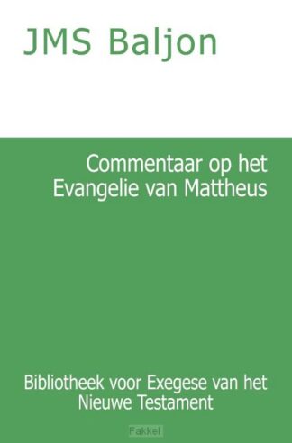 product afbeelding voor: Commentaar op het Evangelie van Mattheus