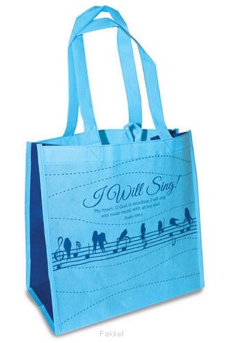 product afbeelding voor: Eco Bag Blue I will sing for you