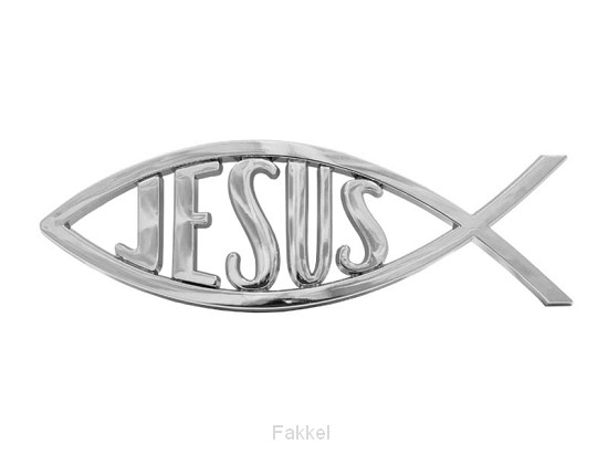 product afbeelding voor: Jesus fish - Silver colored