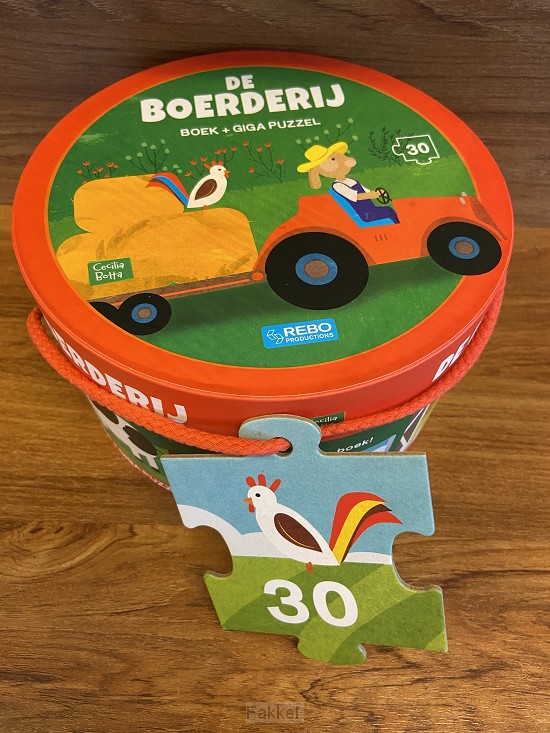 product afbeelding voor: De boederij-Boek en puzzel in box