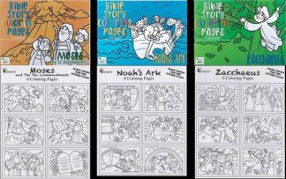 product afbeelding voor: 3pc - coloring pages (6) Moses Noah Zacc