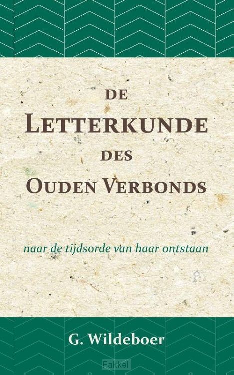 product afbeelding voor: Letterkunde des ouden verbonds