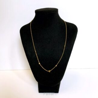 product afbeelding voor: Ketting drie hartjes goud