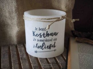 product afbeelding voor: Windlicht M: Je bent kostbaar