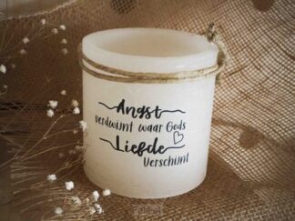 product afbeelding voor: Windlicht S Angst verdwijnt waar Gods l