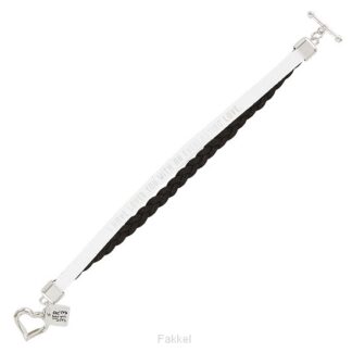 product afbeelding voor: Heart Clasp Bracelet Black/White I have