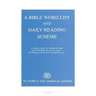 product afbeelding voor: Bible word list and daily reading scheme