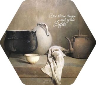 product afbeelding voor: Honingraat bord small 15cm Div. teksten