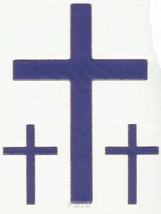 product afbeelding voor: Stickervel kruis blauw 3 x 9 cm 6 x 3.5