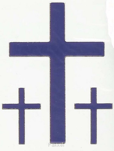 product afbeelding voor: Stickervel kruis blauw 3 x 9 cm 6 x 3.5