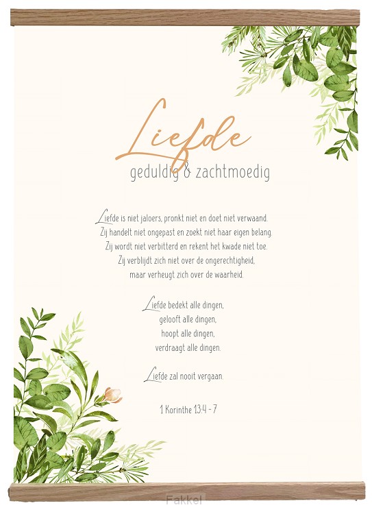 product afbeelding voor: Poster Textiel 40x50cm Liefde Frame