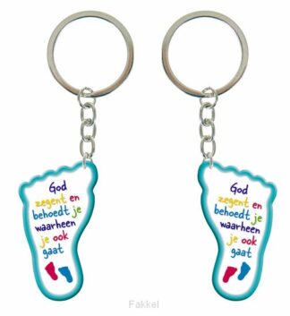 product afbeelding voor: Sleutelhanger voet God zegent