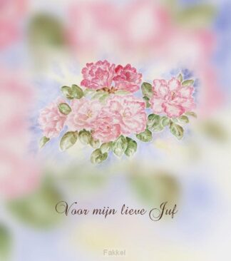 product afbeelding voor: Notitieboek fleurig voor mijn lieve juf