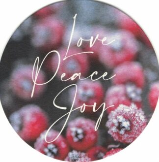 product afbeelding voor: Onderzetter Love peace joy