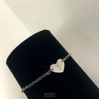 product afbeelding voor: Armband hartje geloof hoop liefde zilver