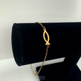 product afbeelding voor: Armband ichtus visje goud
