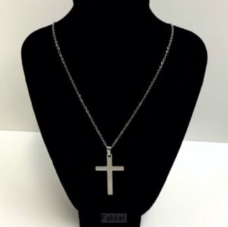 product afbeelding voor: Ketting kruis 4cm zilver